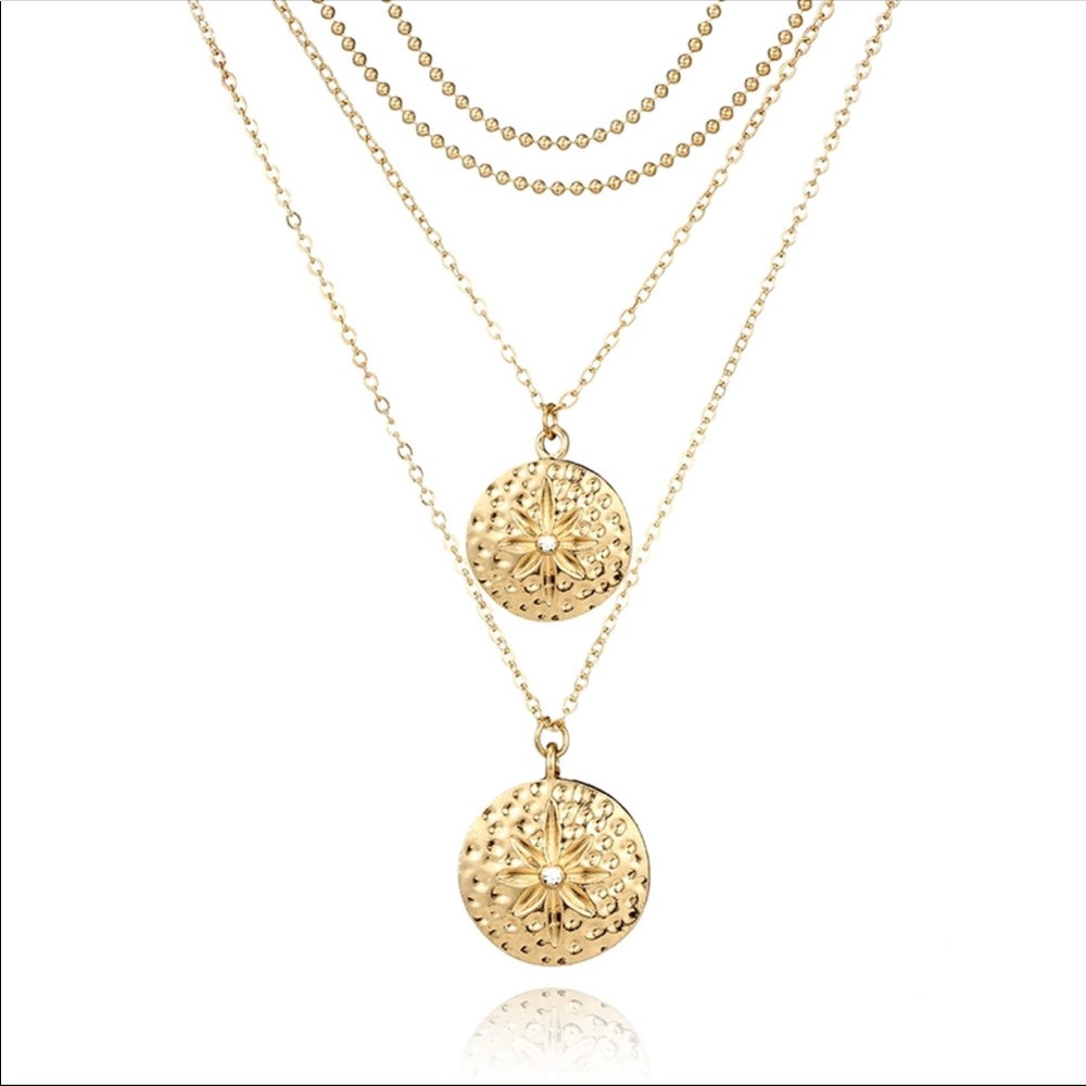 “GRACIE” 💫 Wanderlust Double pendant Gold choker - Picture 2 of 5